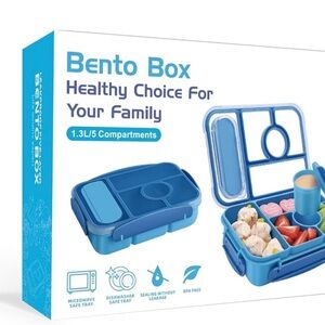 Blue Family Bento Box - Convenient Meal Storage